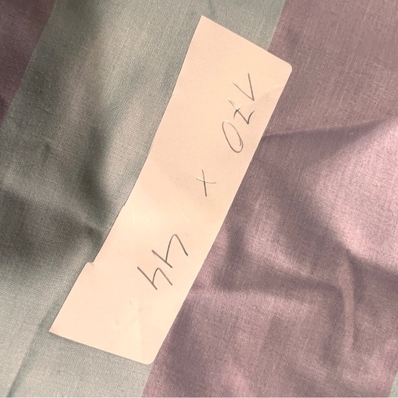 πBlock Stripe Lilac & Light Blue Colored Fabric for Craft Projects 170 x44 inch - Picture 4 of 8